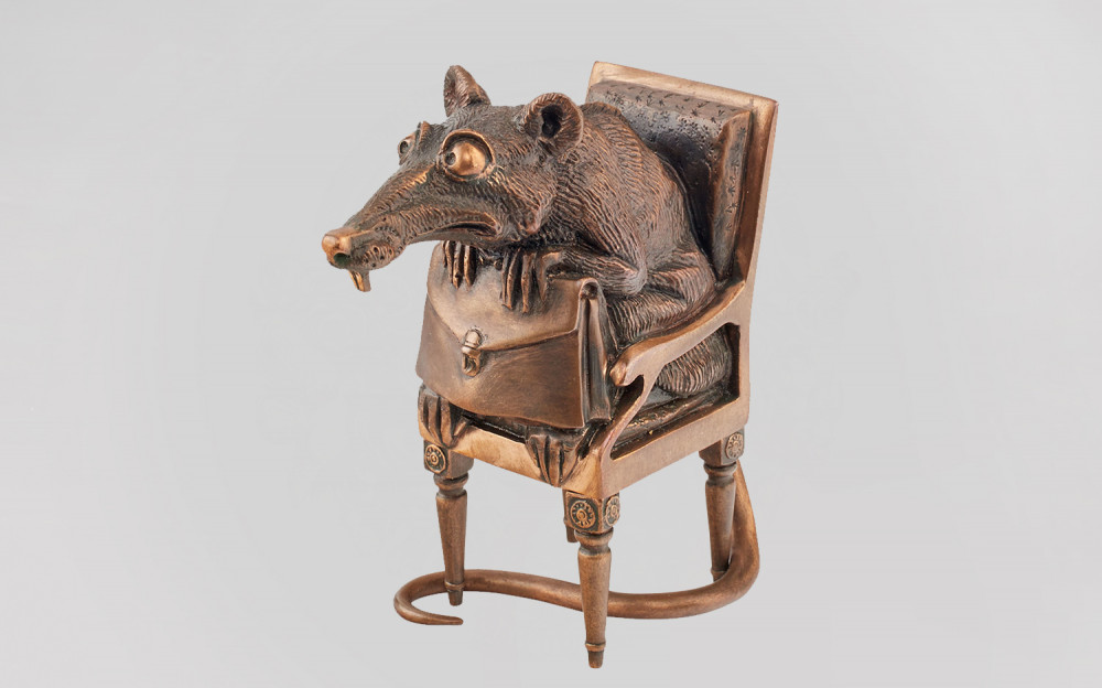Бронзовая статуэтка Офисная крыса