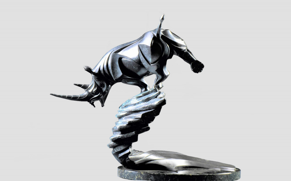 Бронзовая статуэтка носорога - Рино