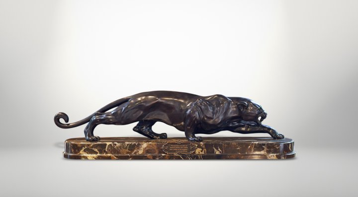 Черная пантера - коллекционная скульптура ручной работы